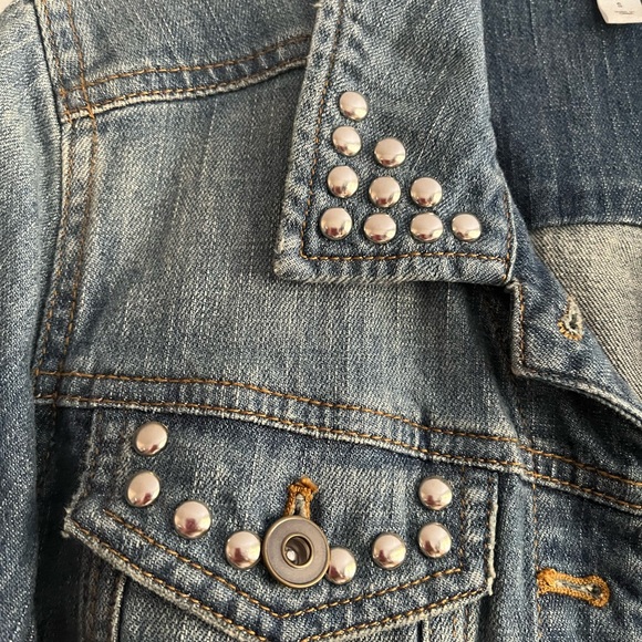 Nordstrom BP Customized Studded Denim Jean Jacket Size Small - Picture 2 of 3